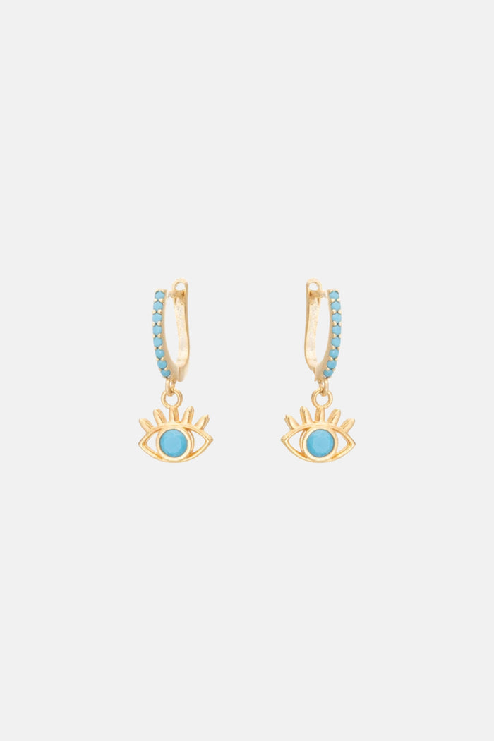 EARRINGS "MATI" GOLD/TURQUOISE