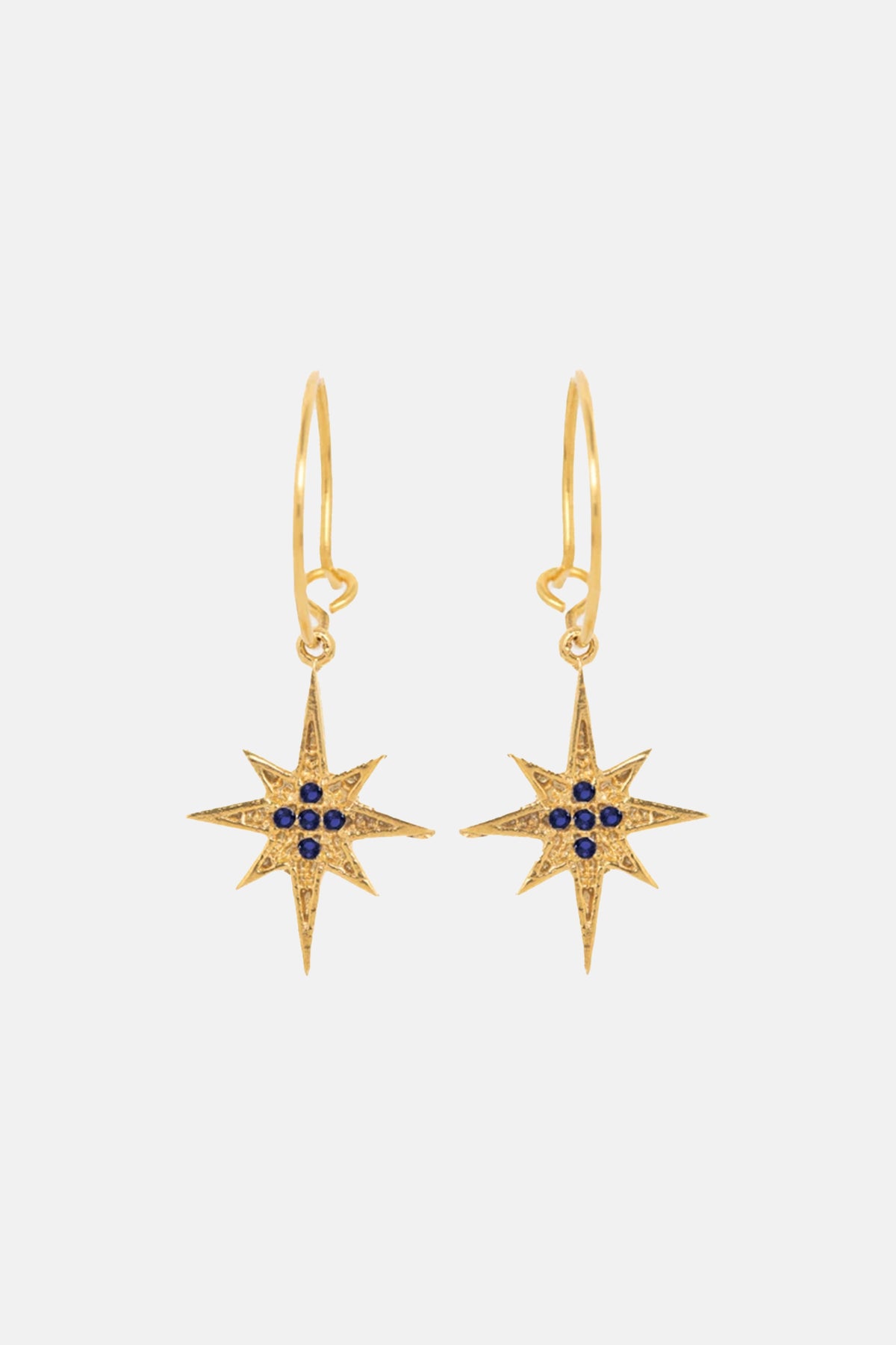 EARRINGS "NORTH STAR" GOLD/BLUE