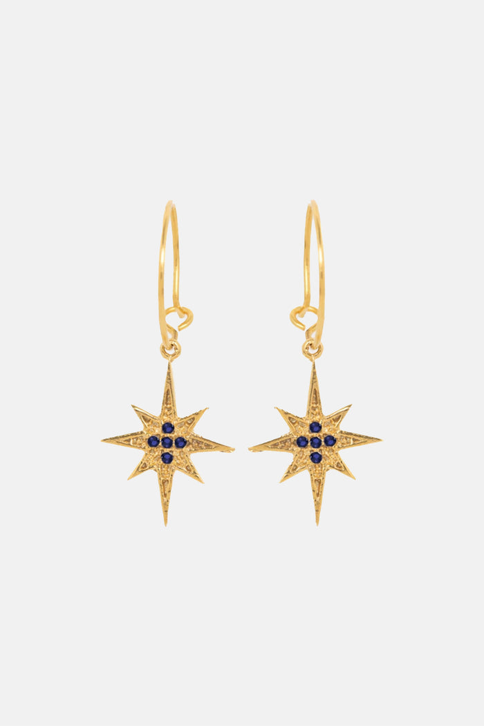EARRINGS "NORTH STAR" GOLD/BLUE