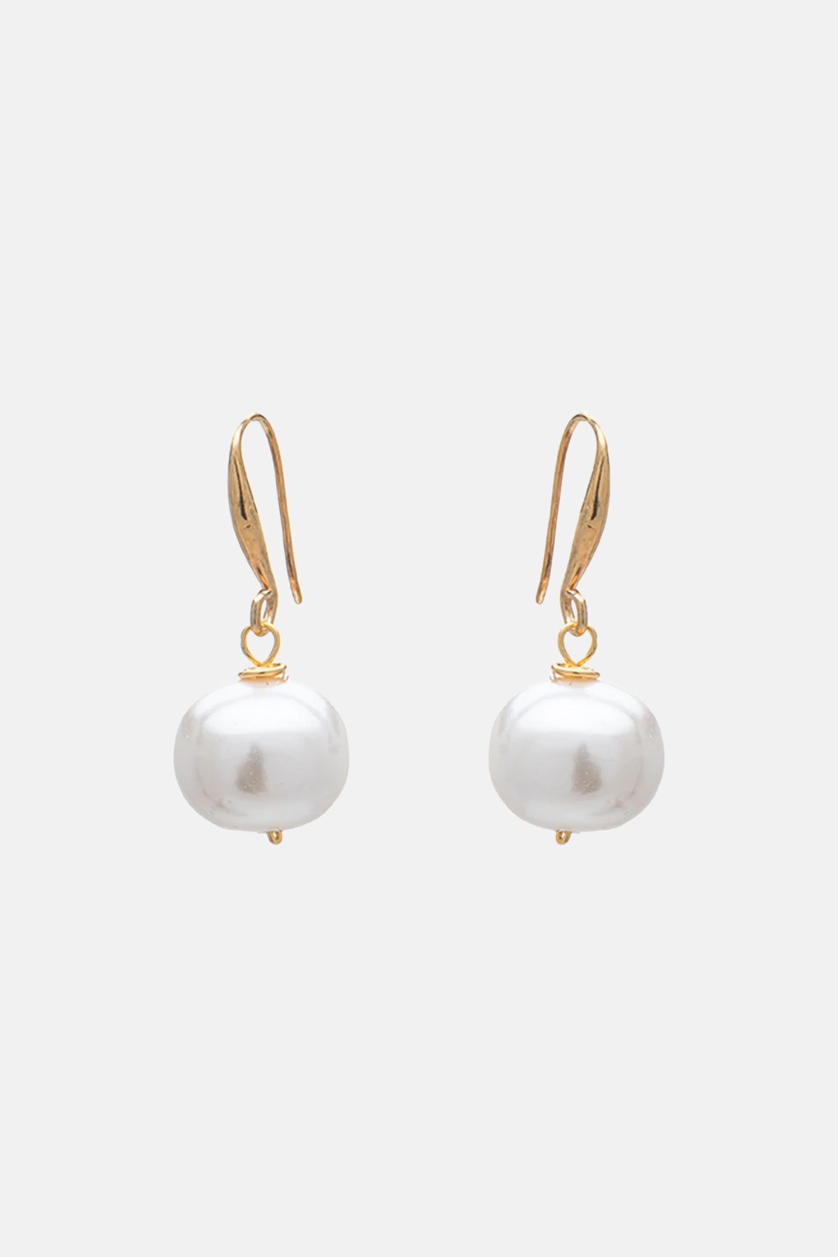 EARRINGS "SPHERE" GOLD/MOTHER OF PEARL
