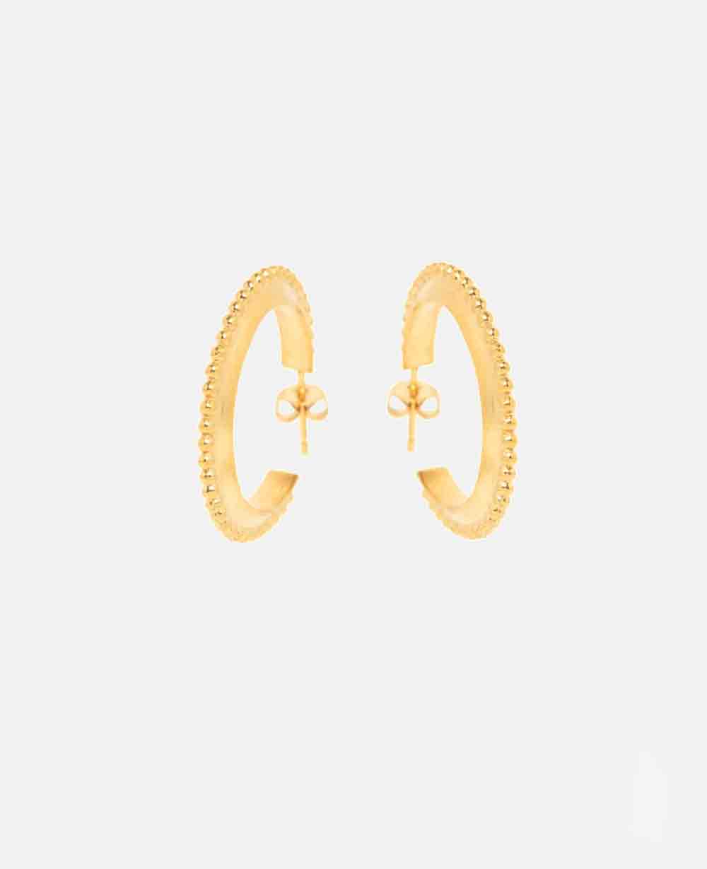 SMALL HOOPS "DOTS" GOLD