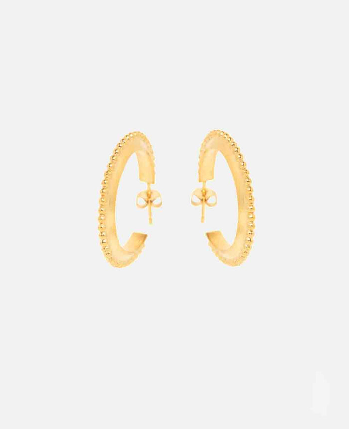 SMALL HOOPS "DOTS" GOLD