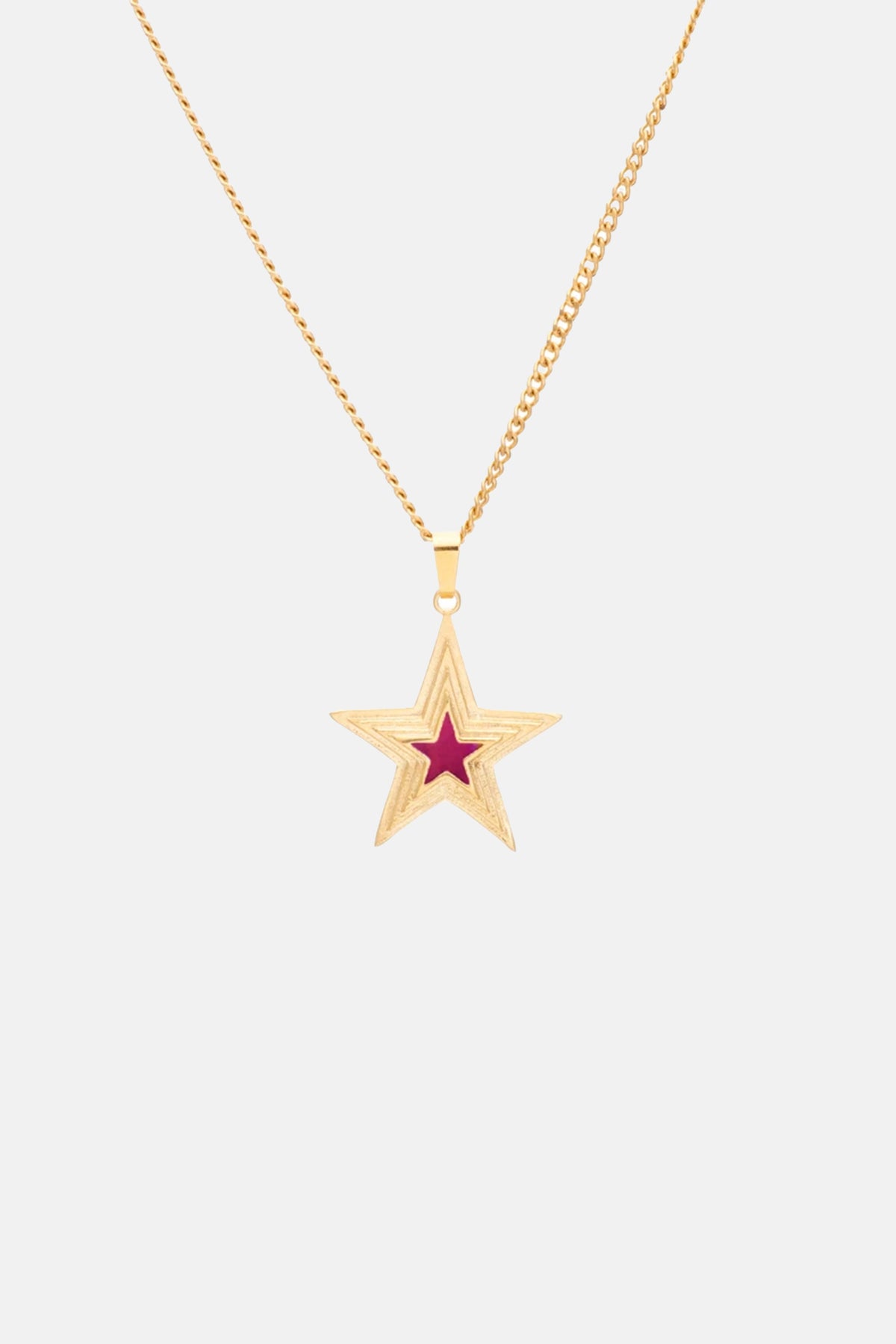 NECKLACE "RISING STAR“ GOLD/MAGENTA