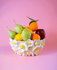 BOWL "DAISY" WHITE/YELLOW