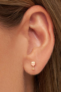 EARRING "FRIDAY ROSE" GOLD/BURNT CORAL