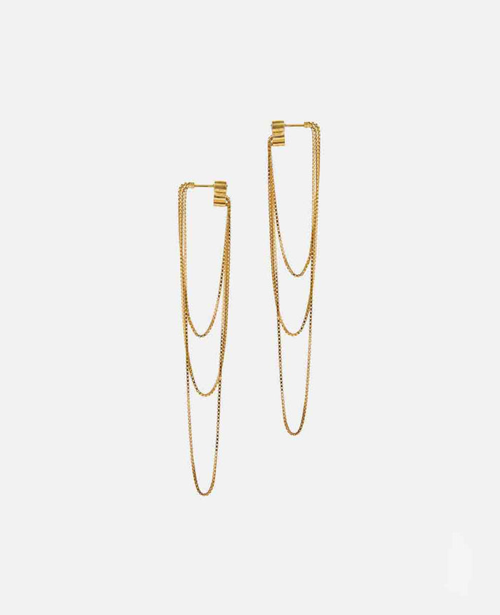EARRINGS "NIGHTTIME BOX CHAIN"