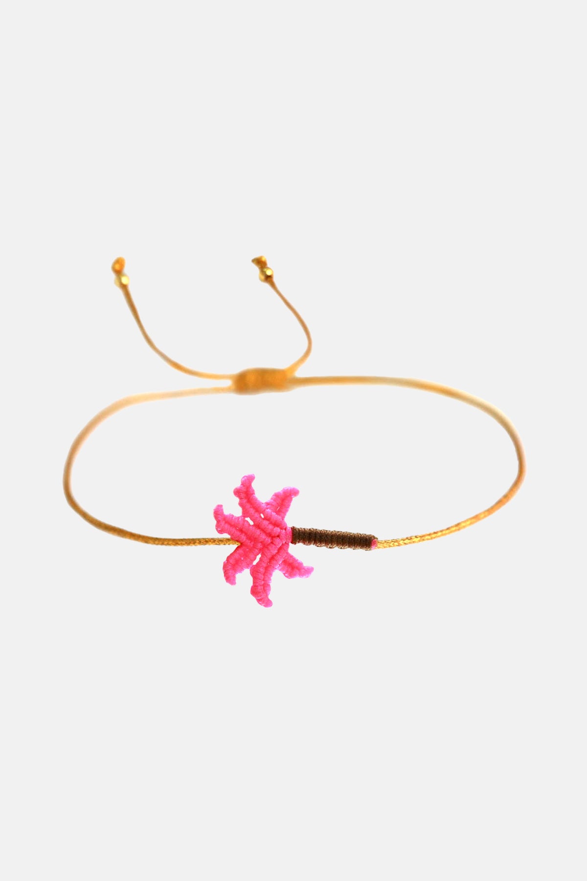 MAKRAMEE BRACELET "PALM" NEON PINK
