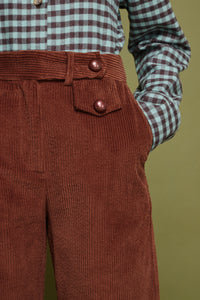 OVERSIZED COTTON CORDUROY PANTS CHOCO