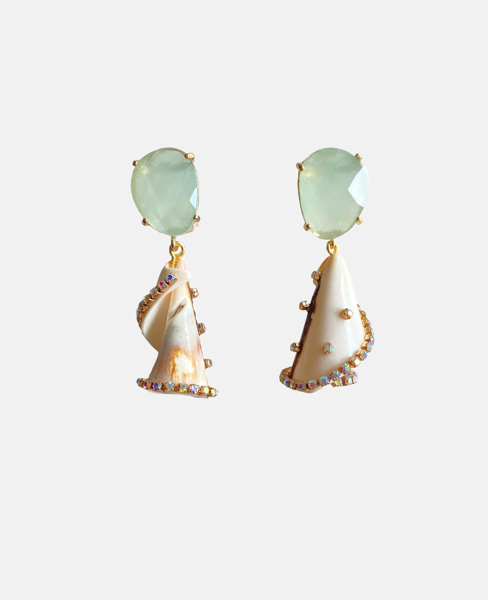 EARRINGS "SUNRISE SHELL" MINT