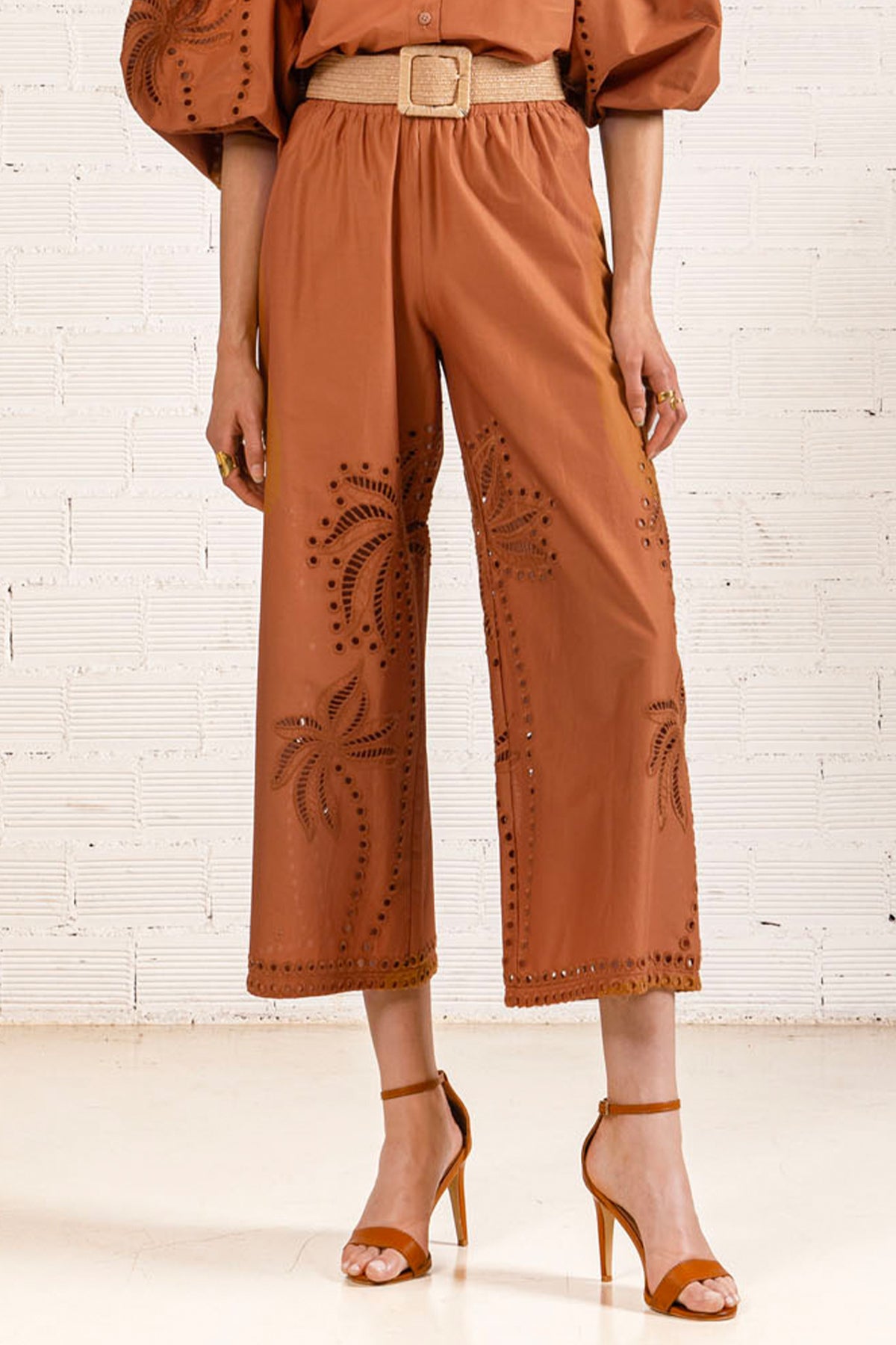EMBROIDERED PANTS "PALM SPRINGS“