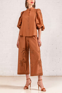 EMBROIDERED PANTS "PALM SPRINGS“