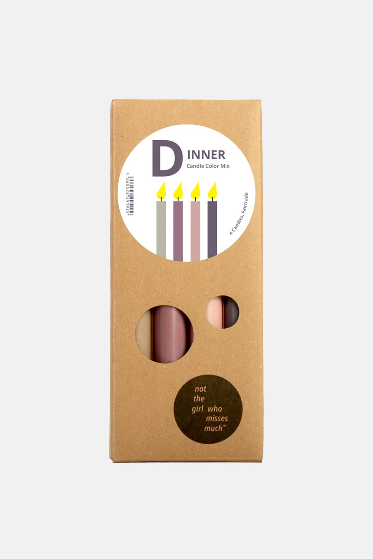 CANDLE SET OF 4 "DINNER”