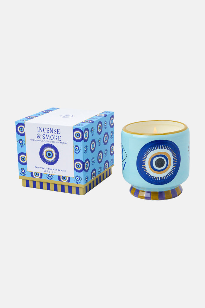 SCENTED CERAMIC CANDLE "EYE“ INCENSE AND SMOKE