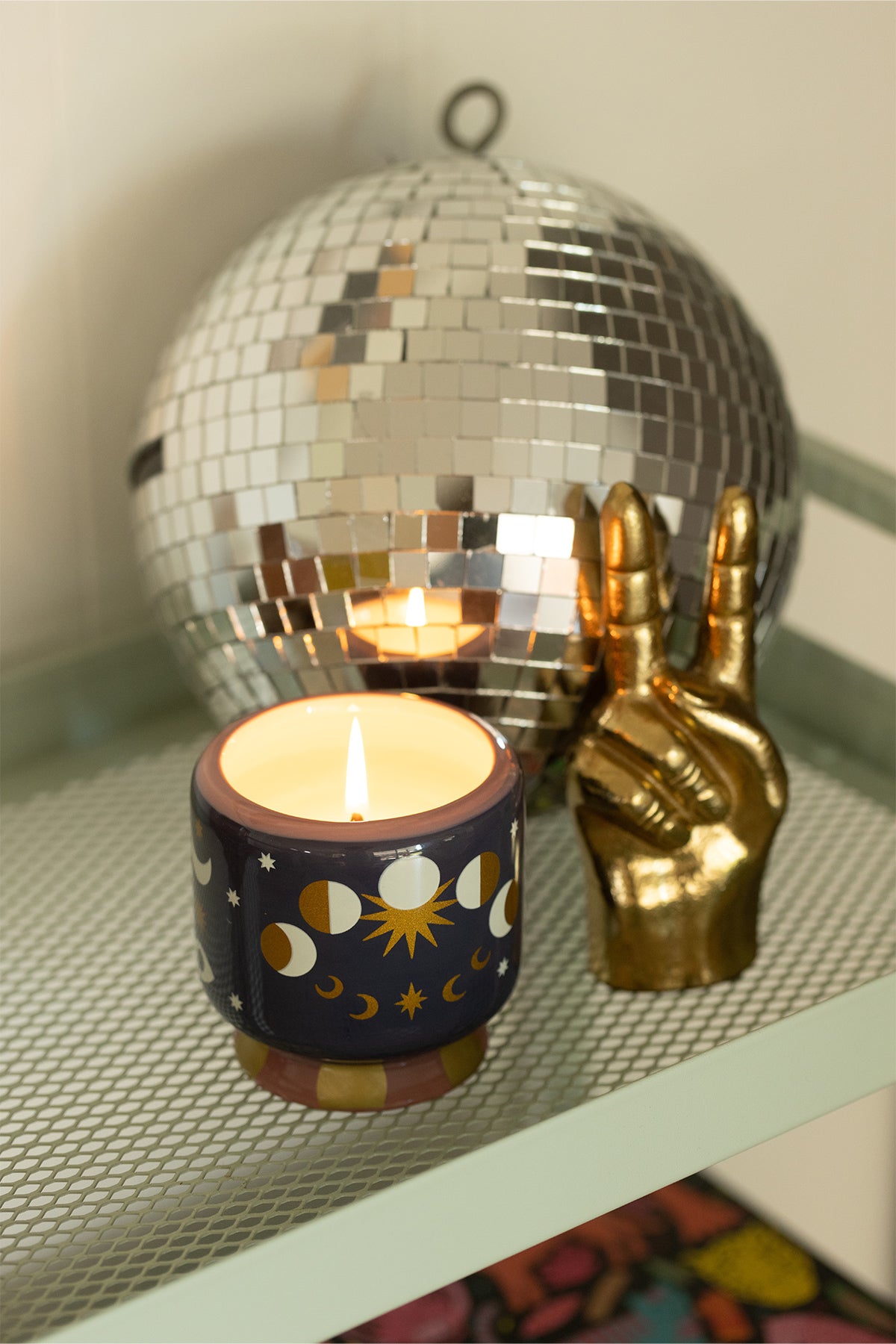 SCENTED CERAMIC CANDLE "MOON“ JASMIN AND ROSE