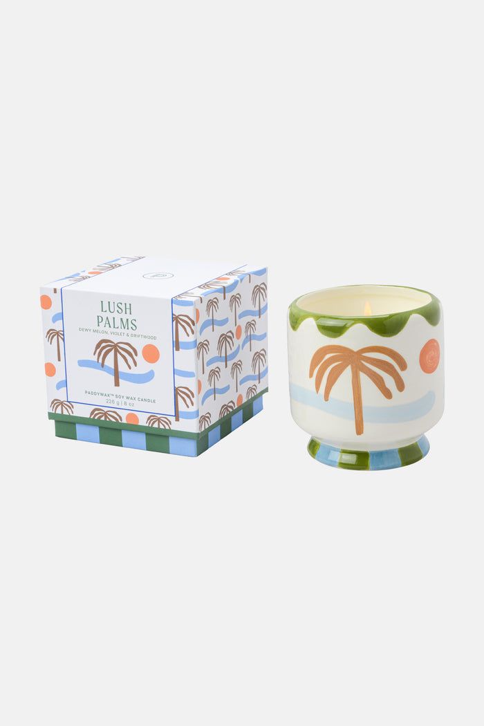 SCENTED CERAMIC CANDLE "PALMS“ LUSH PALMS