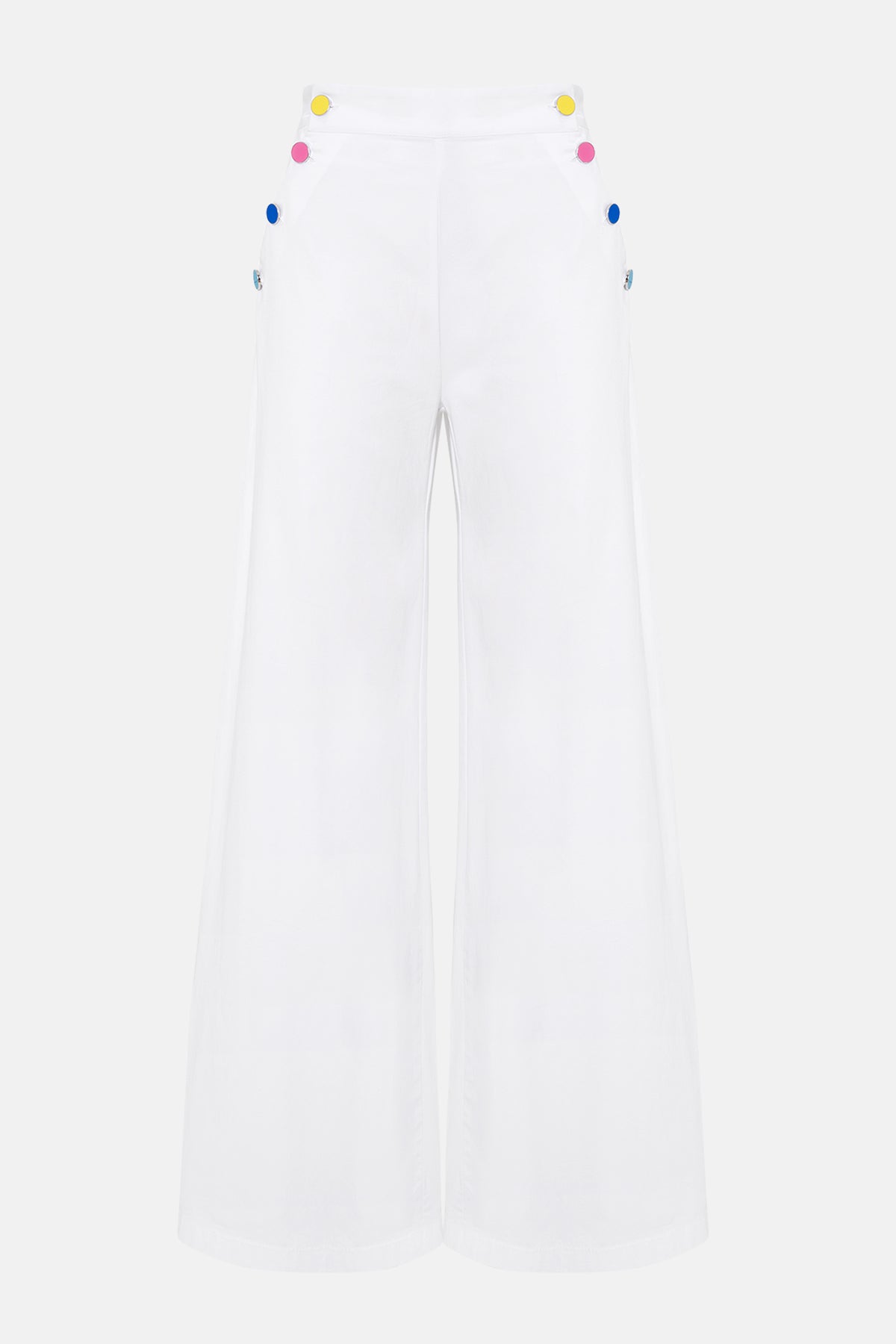 NAUTICAL TROUSERS "LIDO" WHITE/MULTICOLOR