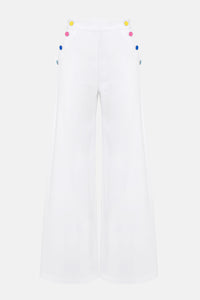 NAUTICAL TROUSERS "LIDO" WHITE/MULTICOLOR