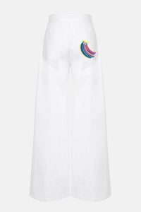 NAUTICAL TROUSERS "LIDO" WHITE/MULTICOLOR