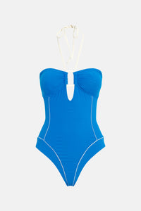 SWIMSUIT "POSITANO SONNET" BLUE/WHITE