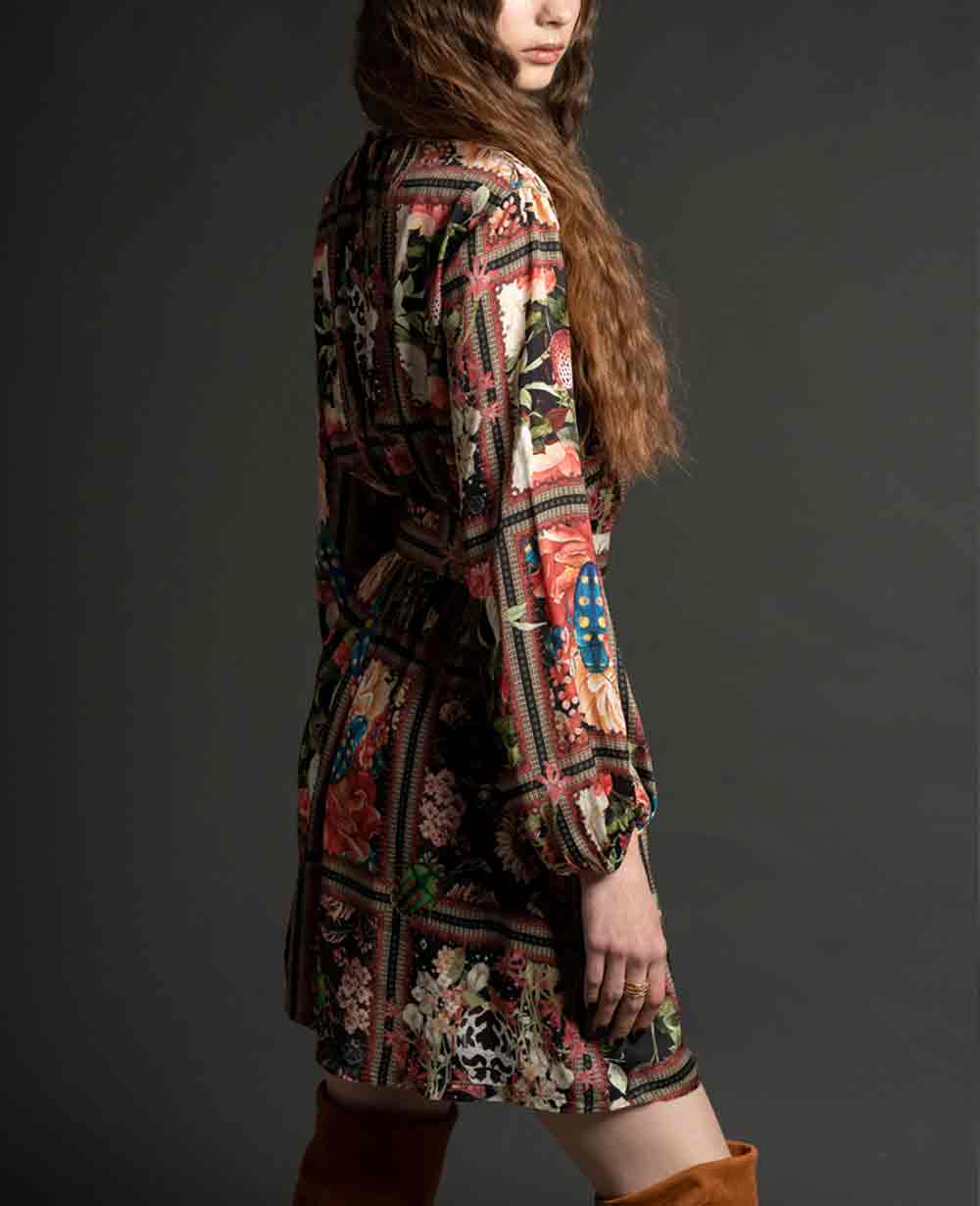 SHORT DRESS "INSECTA" MULTICOLOR