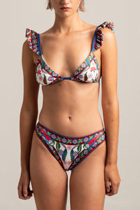 BIKINI WITH RUFFLES "NIKI" MULTICOLOR
