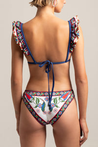 BIKINI WITH RUFFLES "NIKI" MULTICOLOR