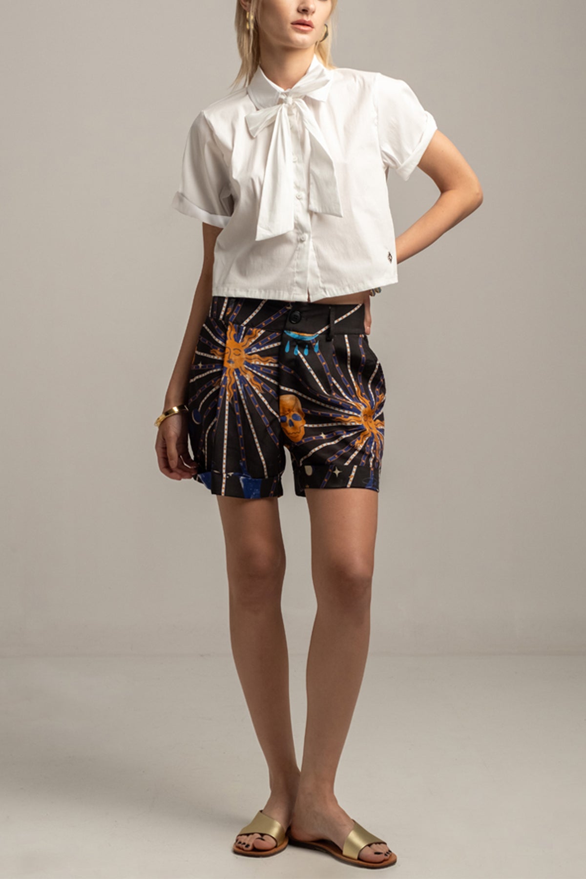 SHORTS "ASTRUM" BLACK/MULTICOLOR