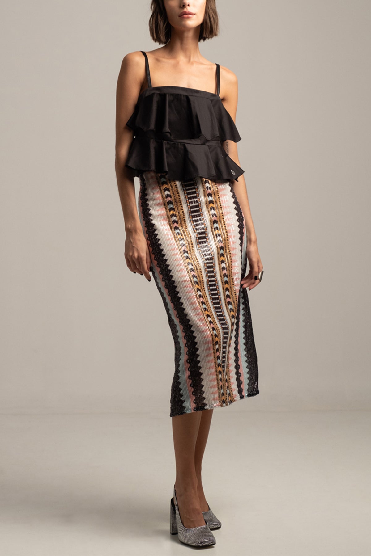 TOP WITH VOLANTS "TWIRL"