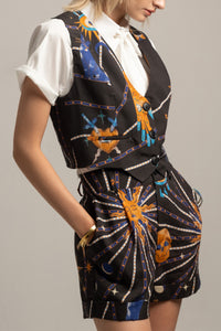 SHORTS "ASTRUM" BLACK/MULTICOLOR