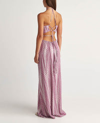 BACKLESS DRESS WITH CUTOUTS "FINIKAS" PURPLE