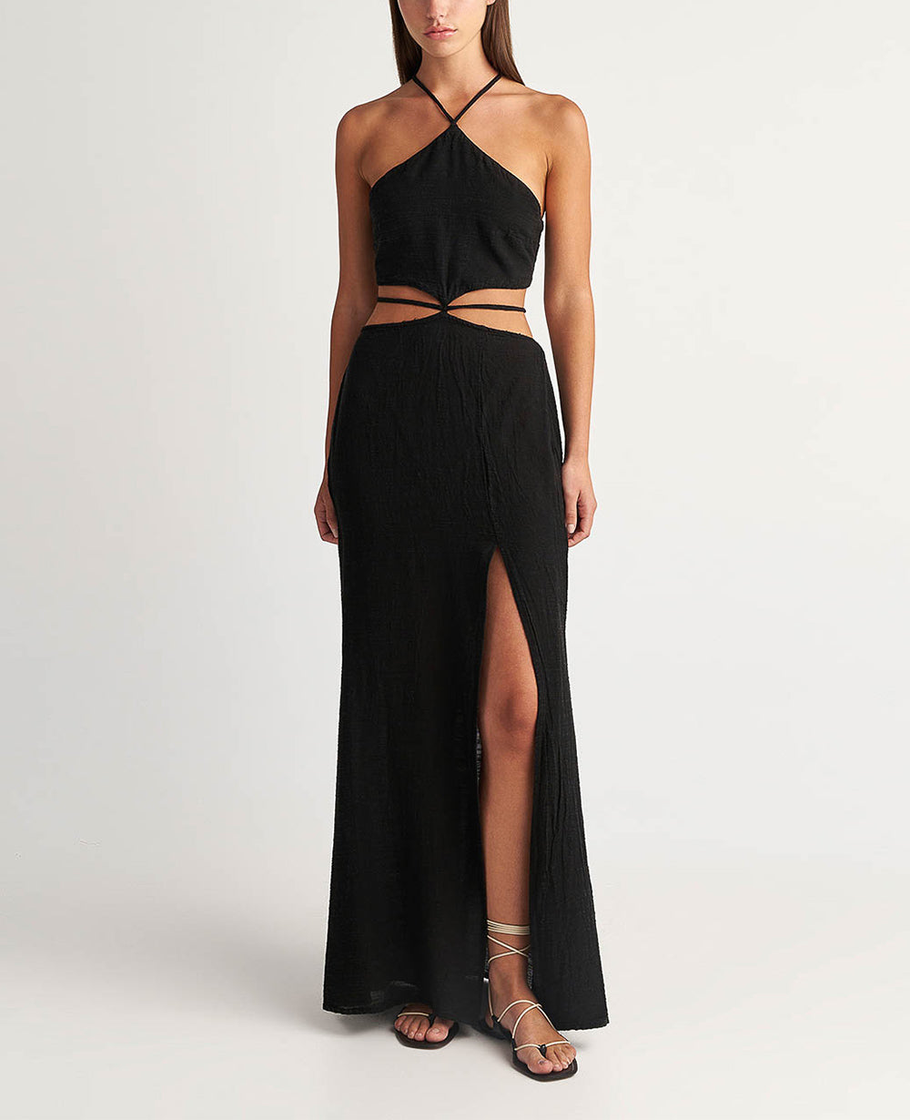 BACKLESS DRESS WITH CUTOUTS "MALIA"