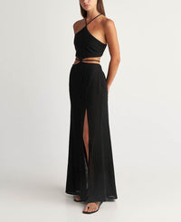 BACKLESS DRESS WITH CUTOUTS "MALIA"