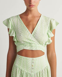 CROP TOP WITH RUFFLES "FINIKAS"
