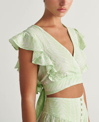 CROP TOP WITH RUFFLES "FINIKAS"