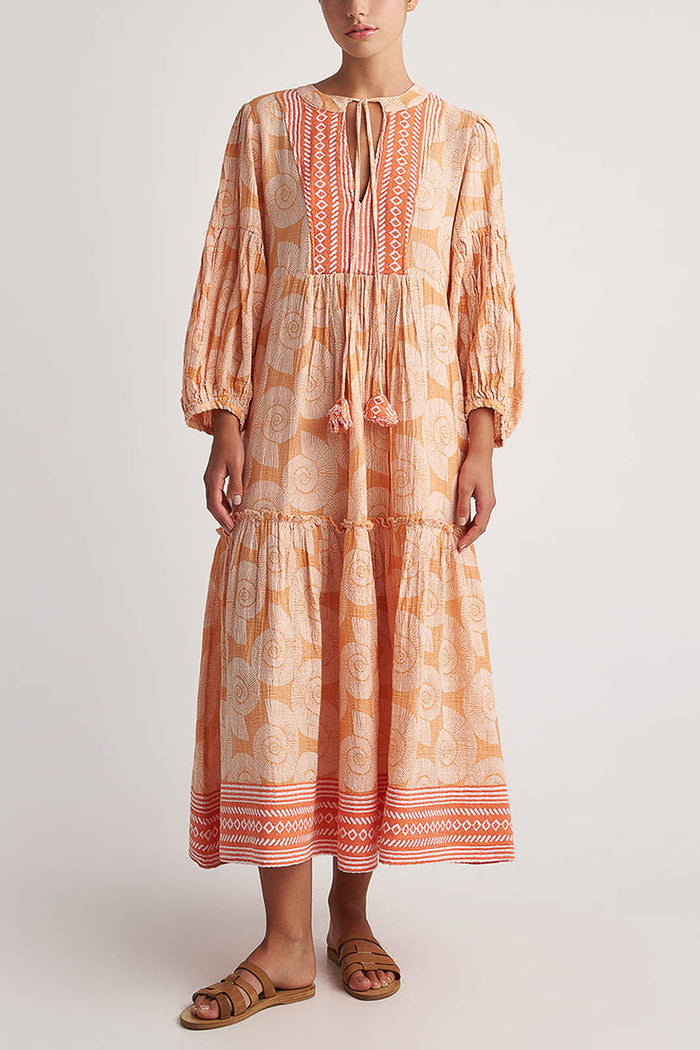 LONG TUNIC DRESS "KOCHYLI" CORAL