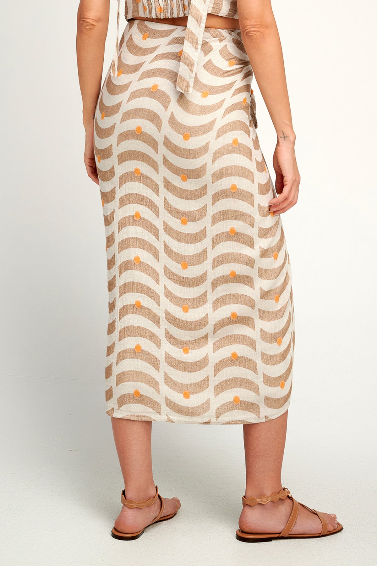 WOVEN PAREO "TINOS" TAUPE