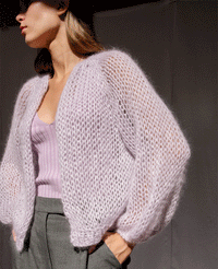 HAND KNITTED MOHAIR CARDIGAN "AIRY"