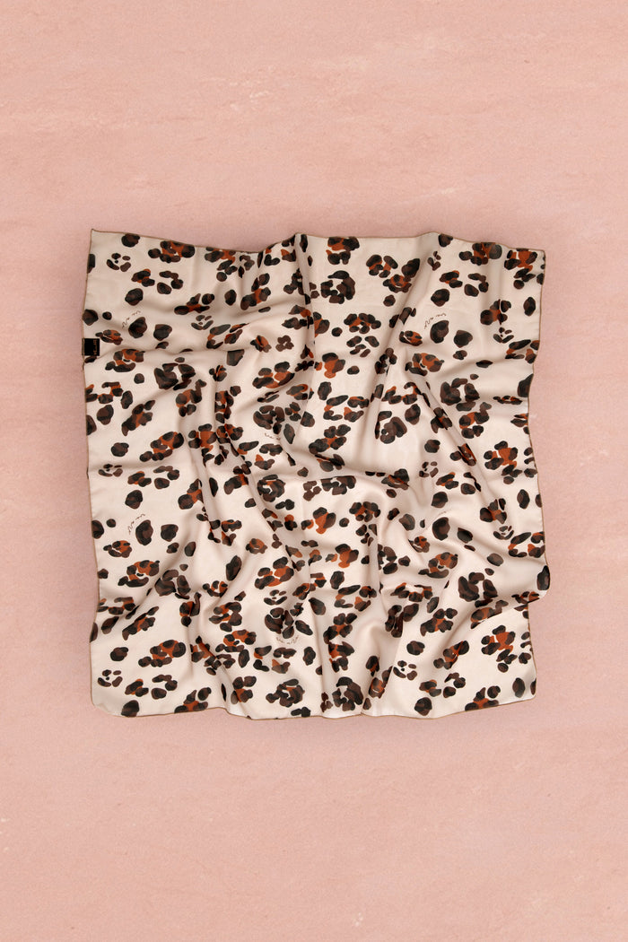 SILKY SCARF "LEOPARD" MULTICOLOR