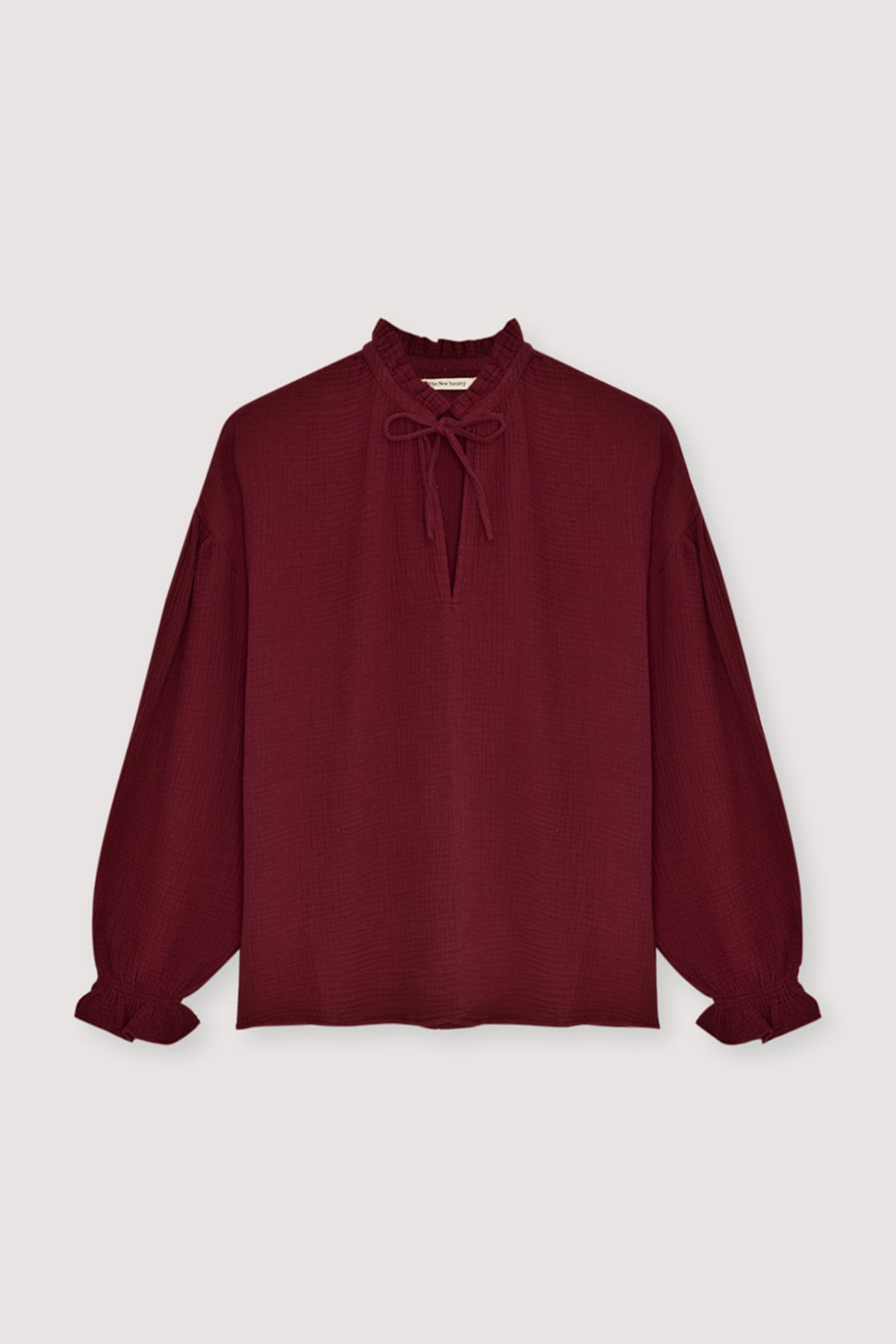 MUSSELINE BLOUSE "OLIVIA" BURGUNDY
