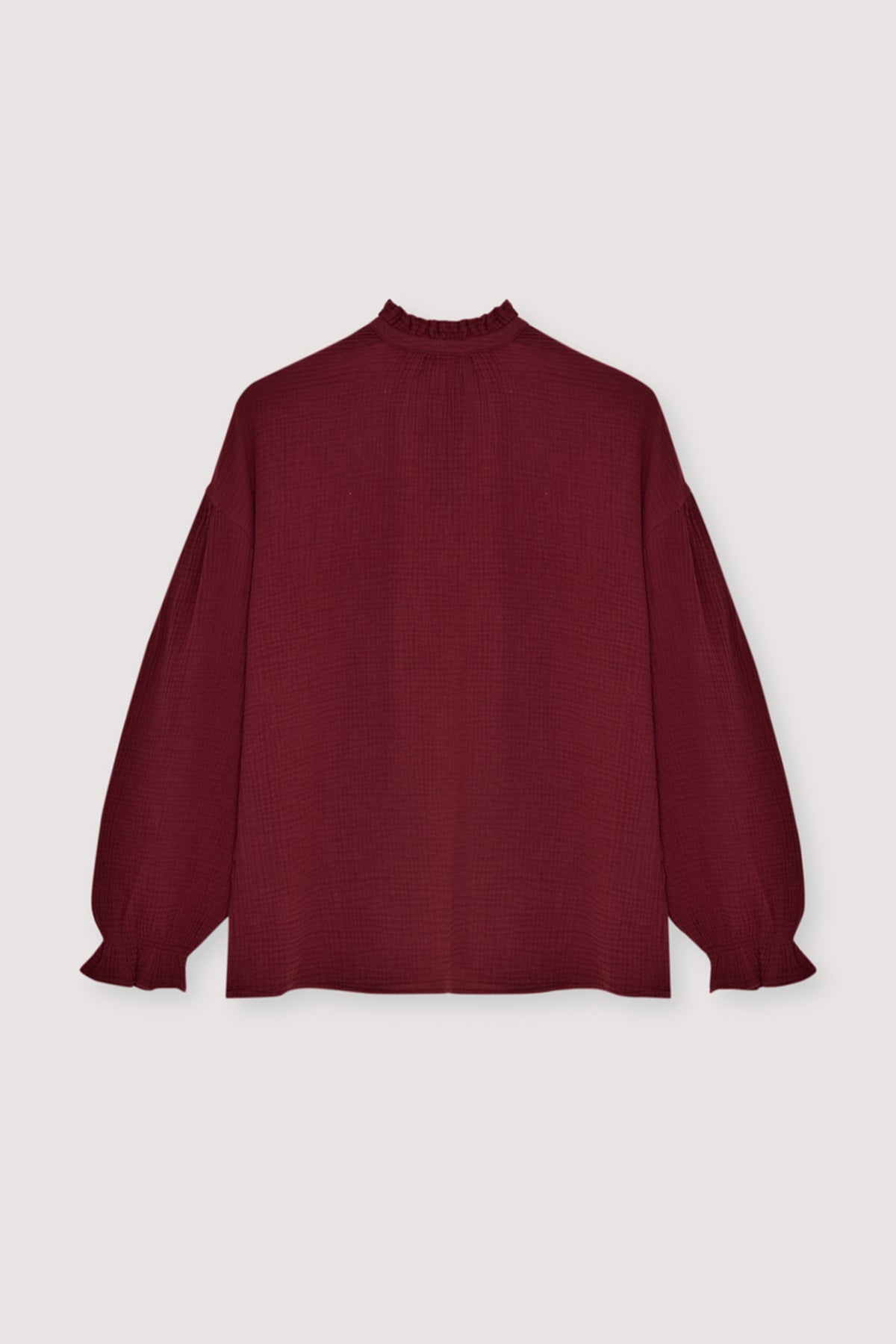 MUSSELINE BLOUSE "OLIVIA" BURGUNDY
