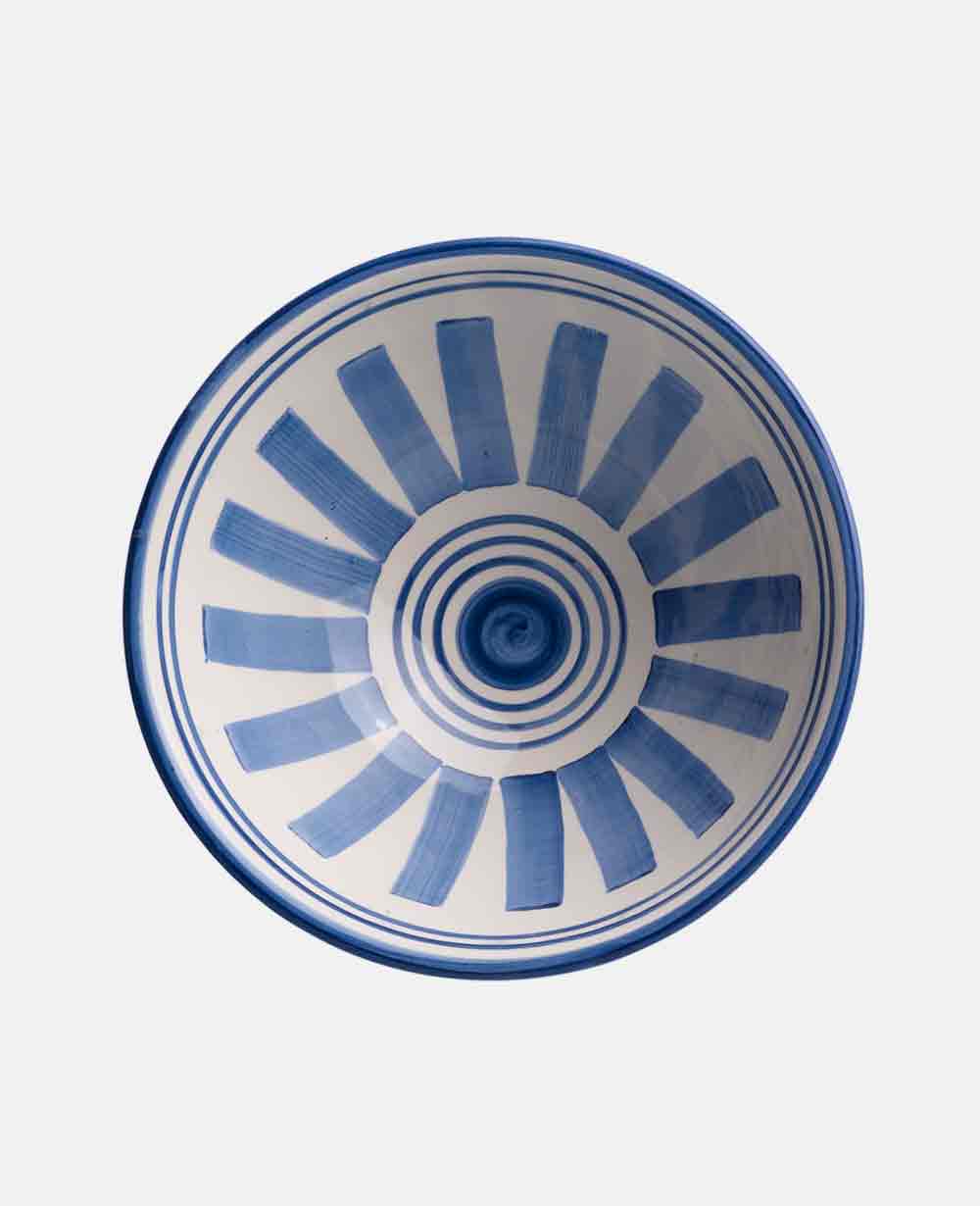 BOWL "TAINIA" WHITE/BLUE