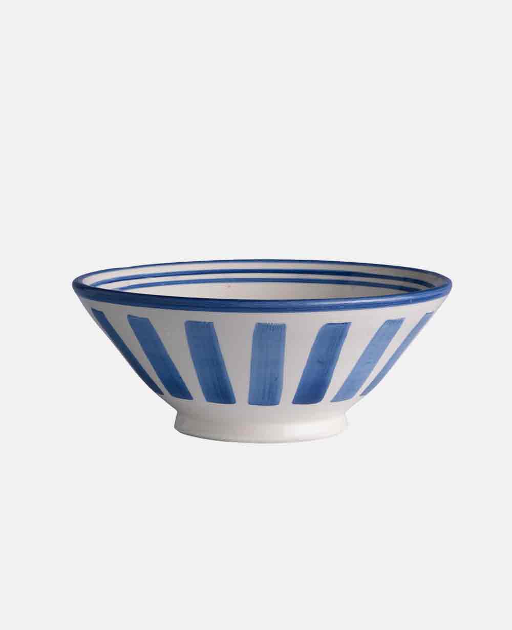 BOWL "TAINIA" WHITE/BLUE