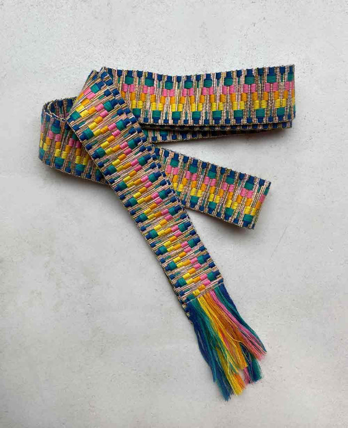 WOVEN BELT "ZIGZAG" - CANDY
