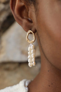 EARRINGS "MELIES" GOLD/MOTHER OF PEARL