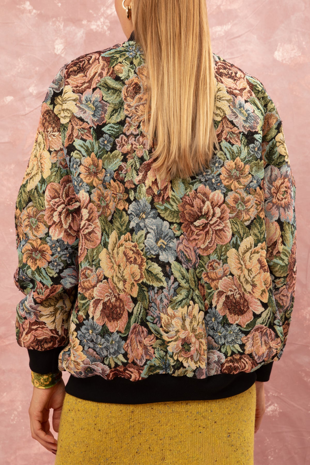 FLORAL JAQUARD BOMBER JACKET MULTICOLOR