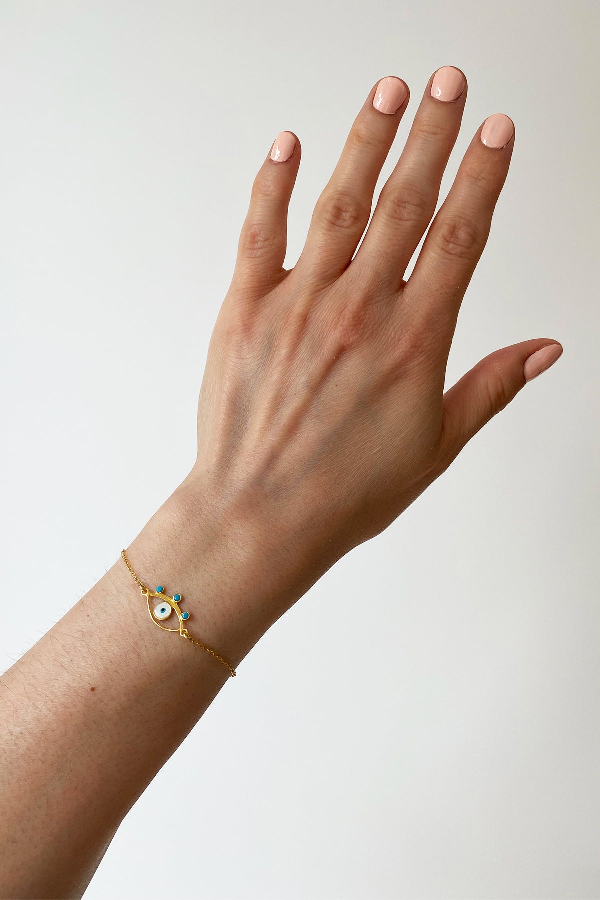 ENAMELED BRACELET "MATAKIA" GOLD/TURQUOISE