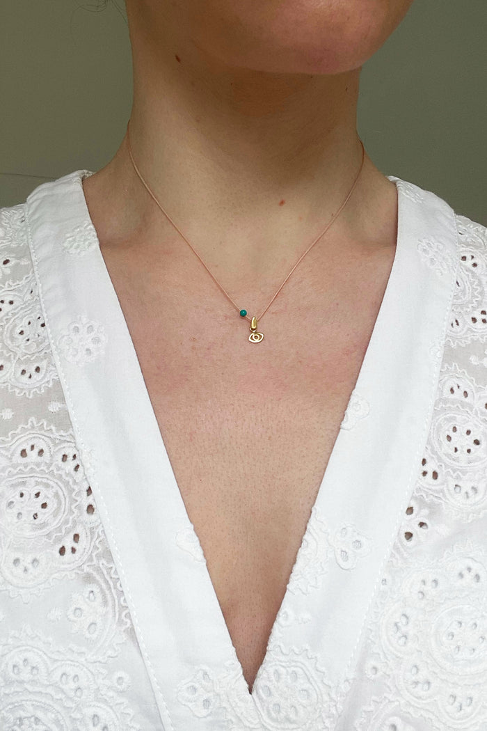 STRING NECKLACE "MINI MATI" ROSE/GOLD