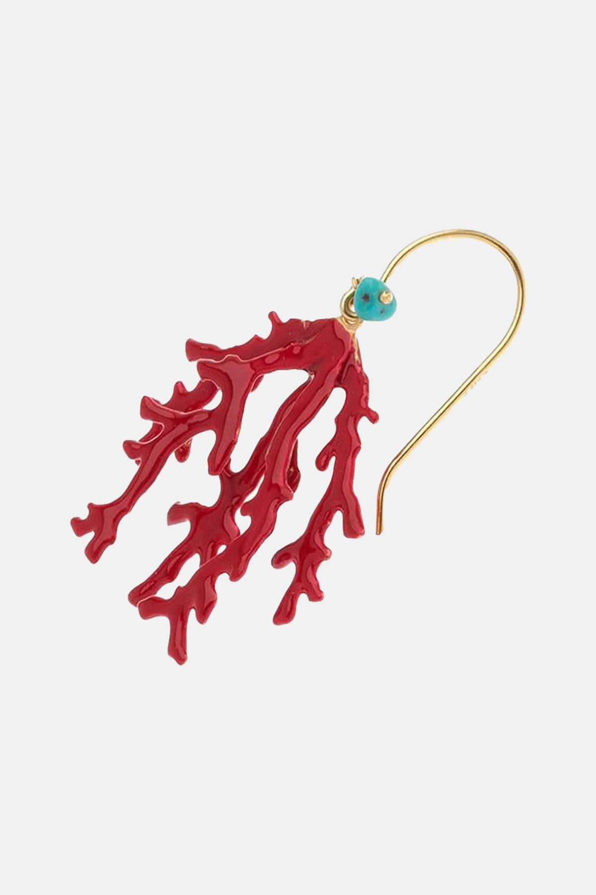 ENAMELED EARRINGS "BIG KORALLI" RED/GOLD
