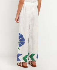 LINEN PANTS "PEACOCK"