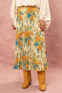 PLEATED MAXI SKIRT "TAPETSARIA” MULTICOLOR